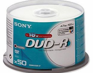 Sony DVD Minus (16X speed) Inkjet printable spindle 50