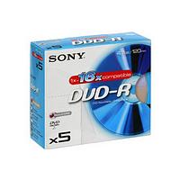 Sony DVD-R 4.7GB 16x Jewel Case 5 Pack