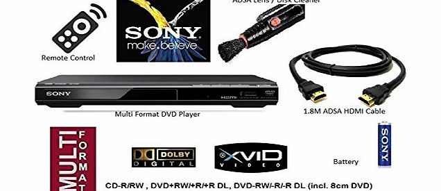 Sony DVP-SR760 Compact HD Upscaling DVD Player - Multi Format (MP3 / JPEG / MPEG-4 / ASP / Xvid Playback with ``Video DAC`` / CD-R/RW / DVD RW/ R/ R DL / DVD-RW/-R/-R DL (incl. 8cm DVD) / WMA / AAC / Li
