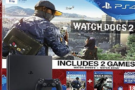 Sony Interactive Entertainment Europe Limited Sony PlayStation 4 1TB Watch Dogs 2 Bundle