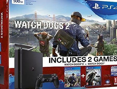 Sony Interactive Entertainment Europe Limited Sony PlayStation 4 500GB Watchdogs 2 Bundle