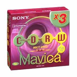 SONY Mavica MVC CD 3 Pk CDs RWs