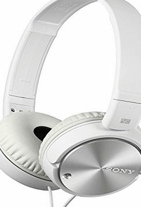Sony MDR-ZX110NA Overhead Noise Cancelling Headphones - White and Silver