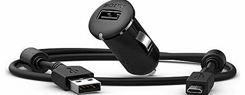 Sony Ericsson Original AN401 Compact Car Charger and Micro USB Data Cable for Sony Ericsson Handsets
