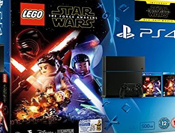 Sony PlayStation 4 500GB Console with LEGO Star Wars: The Force Awakens Game   Blu-Ray Movie