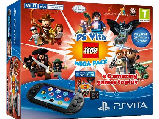 Sony PlayStation Vita Console and Lego Mega Pack Bundle with 8GB Memory Card