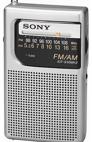 Sony Pocket Size Portable Am/Fm Radio With Built-In Speaker