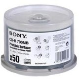 Sony Recording, Media and Energy Sony 80min/700MB Thermo printable CD-R spindle 50pk