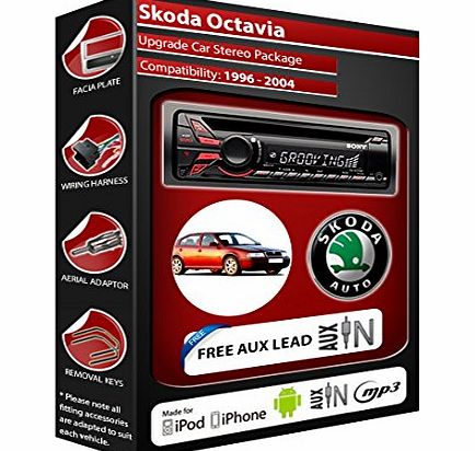 Sony Skoda Octavia car stereo Sony CD player with AUX in plays iPod iPhone Android
