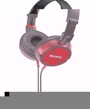Sony ZX300 On-Ear Headphones - Red