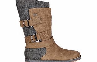 SOREL Chipahko grey leather boots