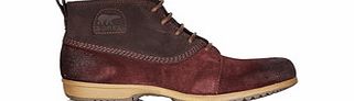 SOREL Greely burgundy leather chukka boots
