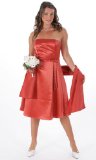 50s Bridesmaids Dress - Orange - Small