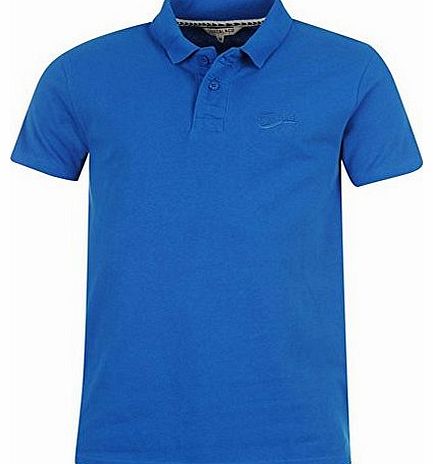 SoulCal Mens Pique Polo Shirt Short Sleeve Tee Top Casual Comfort Fashion Smart Blue Aster M