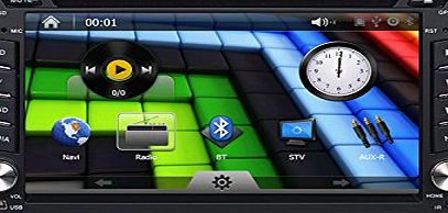 Sourcingbay OEM Natural 6.2 Inch Touch Screen Car DVD Player,universal Double in Radio,bluetooth,built-in GPS Navigaion, Analog TV, Ipod, Steering Wheel Control   Map card