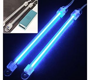 2 Pcs Blue 6 1/4`` Car CCFL Cold Cathode Neon Tube Light Lamps DC 12V