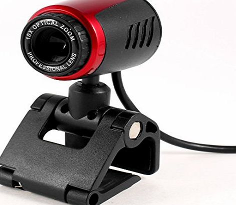 Sourcingmap Black Red USB 2.0 Desktop PC Web Camera Webcam w Microphone