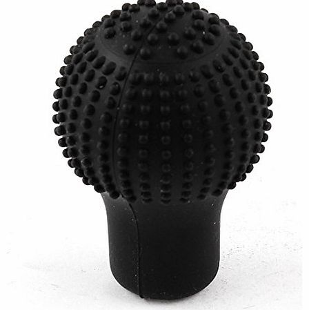 Sourcingmap Car Vehicle Round Black Silicone Nonslip Lever Gear Shift Knob Cover