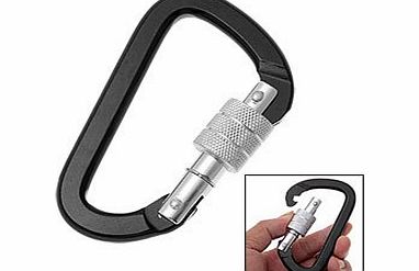 Sourcingmap Item Rope Hanging Aluminum Lock Black Locking Carabiner 3.9`` 10cm