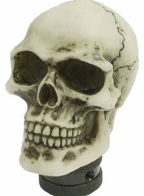 Sourcingmap Ivory Color Ceramic Skull Head Shape Gear Shift Knob for Auto Car