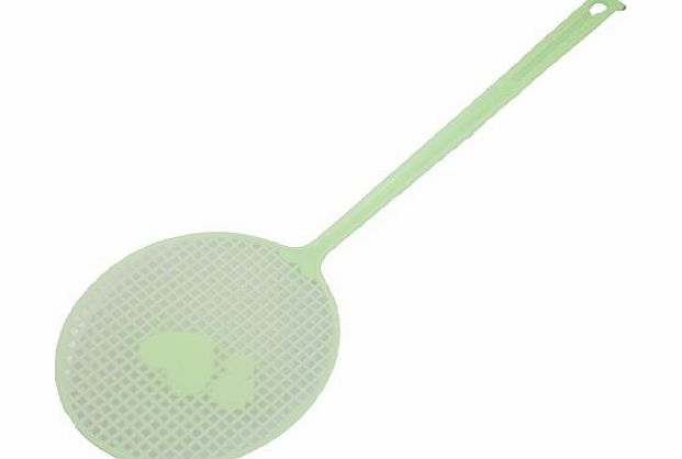 Sourcingmap Light Green Plastic Badminton Racket Shape Insects Fly Swatter
