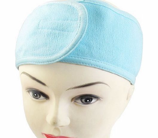 Sourcingmap Spa Bathing Make Up Wash Face Cosmetic Headband Hair Band Light Blue