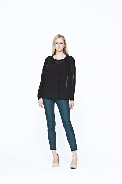 South Pleated Yolk Blouse