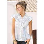 South Stripe Cheesecloth Blouse