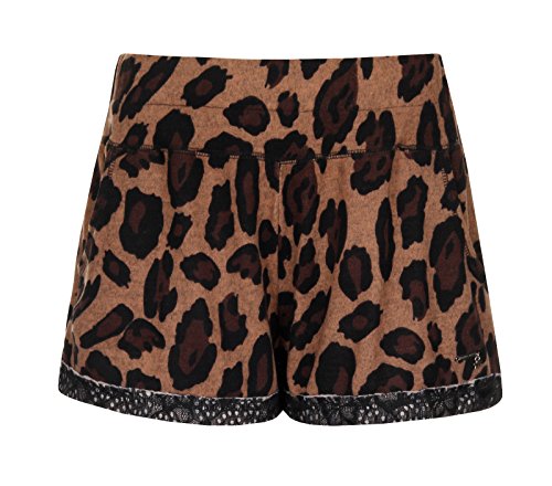 SOUTHBEACH Womens South Beach Leopard Print Lounge Range Shorts Ladies Size UK 14-16