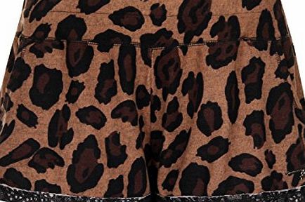 SOUTHBEACH Womens South Beach Leopard Print Lounge Range Shorts Ladies Size UK 6-8