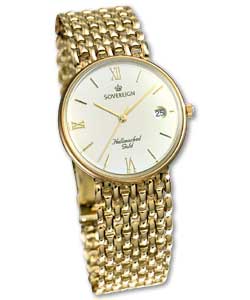 Gents 9ct Gold Bracelet Watch
