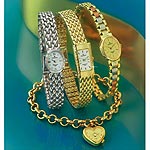 Sovereign Womens 22 Diamond Set Rectangular White Dial Bracelet Watch