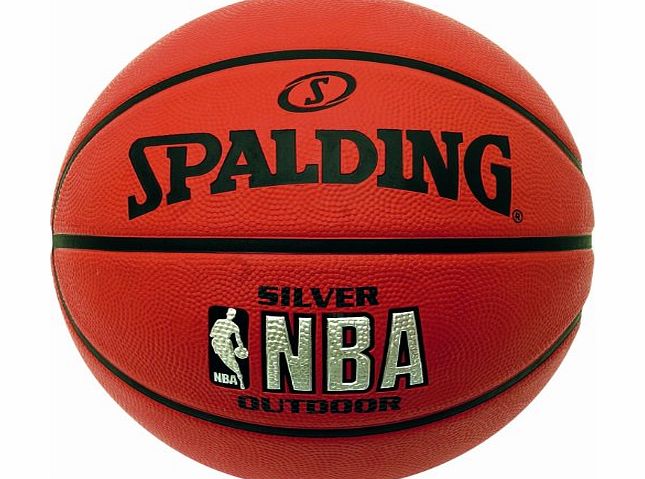 NBA Outdoor Basketball - Silver, Size 7