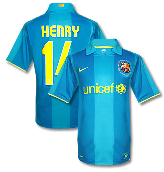 Nike 07-08 Barcelona away (with official Henry