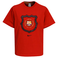 Spanish teams Nike 07-08 Barcelona Graphic Tee (Blue)