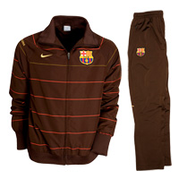 Spanish teams Nike 08-09 Barcelona Woven Warmup Suit (Brown) - Kids