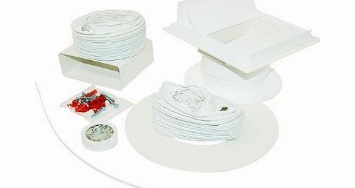 Vent Kit for White Knight Tumble Dryer (one brick type) suitable for Bosch Caple Cookers Homark White Knight Hygena Crosslee Electrolux Tricity Bendix Ariston Brandt Creda Hotpoint Indesit Proline Whi
