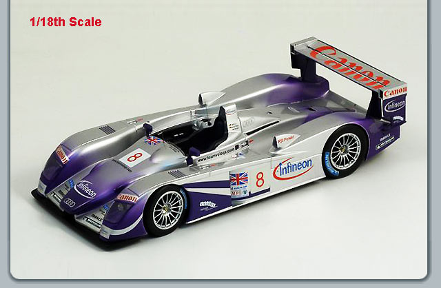 Spark Audi R8  Team Veloqx  No.8  5th Le Mans 2004