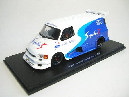 Diecast Model Ford Transit Supervan 3 (1995) in Blue and White (1:43 scale)