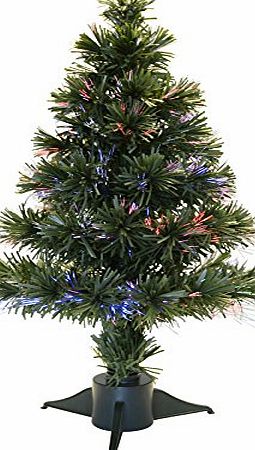 SPARKLES 2ft 60cm Green Fibre Optic Artificial Desk Table Top Festive Christmas Xmas Tree