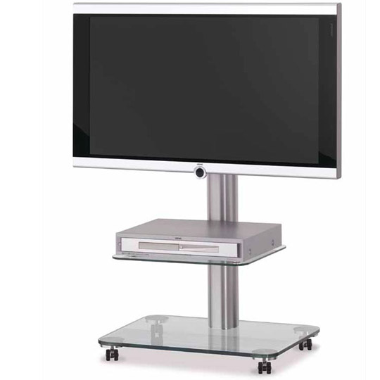 QX1011 Two Shelf TV Stand - Clear Glass