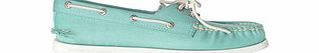 SPERRY Light blue laced slip-on boat shoes