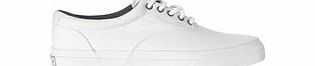 Mens white canvas trainers
