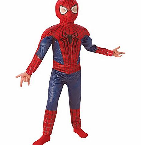 Spider-Man Spiderman Deluxe Amazing Spiderman 2 Costume (Medium, 5-6 years)