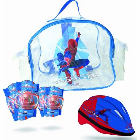 Spiderman Protective Helmet and Pads Set with Bag