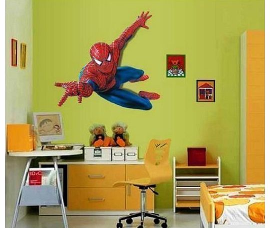 Spiderman Huge Large Spiderman Wall Stickers Children Boys Bedroom Decal art Mural Decor