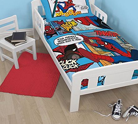 Spiderman Thwip Toddler Bed Duvet Cover and