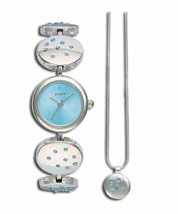 Spirit Quartz Watch and Matching Necklace Set