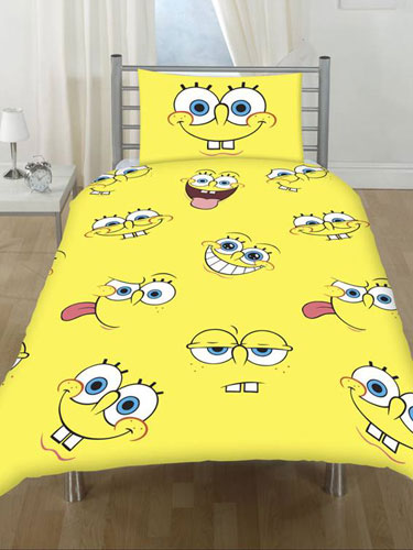 Spongebob Squarepants Duvet Cover and Pillowcase Expressions Bedding - Great Low Price