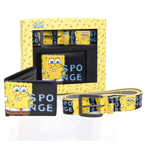 Spongebob Squarepants Wallet And Belt Gift Set